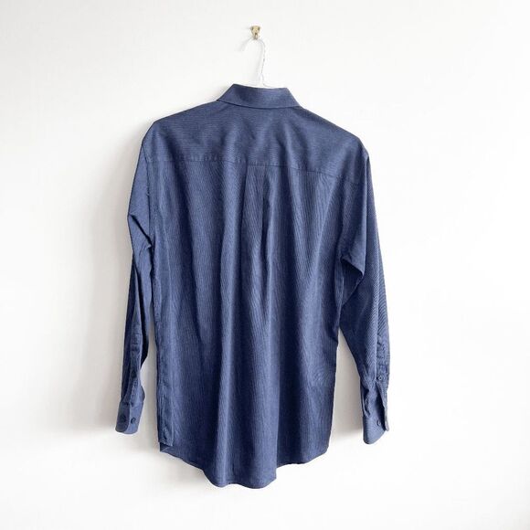 Perry Ellis Portfolio Mens Shirt Button Down Long Sleeve Textured Blue Small - Picture 2 of 7